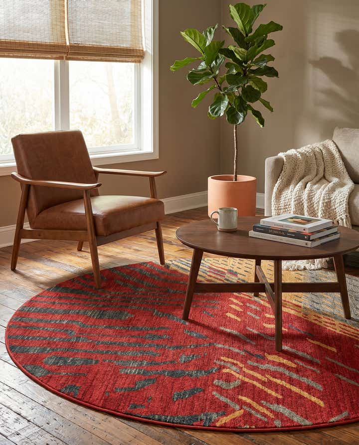 6' x 6' Kashkuli Gabbeh Round Rug