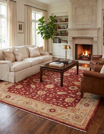 7' 11 x 9' 9 Hand Knotted Ziegler Rug