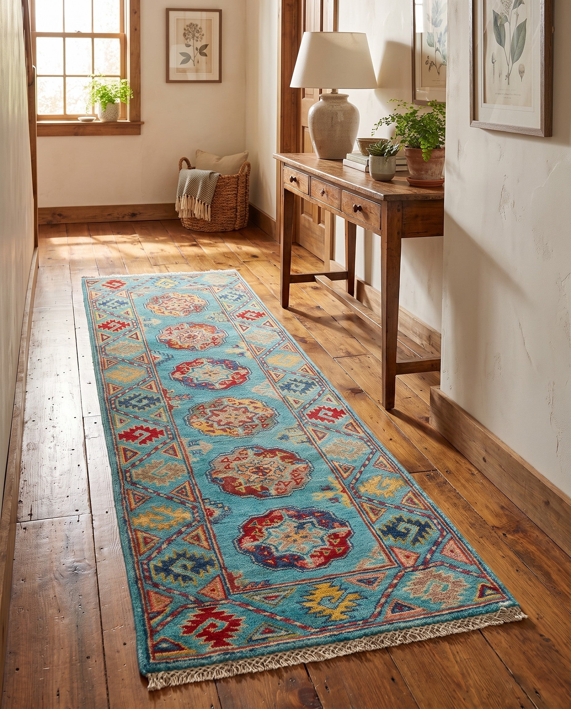 2' x 6' Hand Knotted Kazak Runner Rug