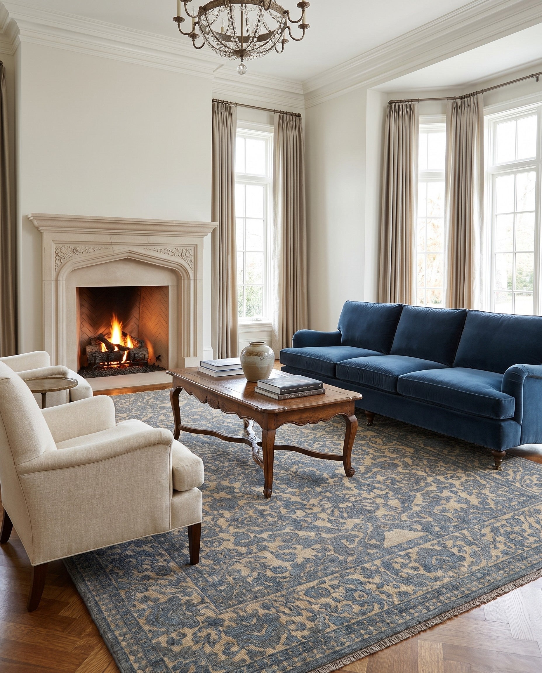 8' x 10' 10 Hand Knotted Ziegler Rug
