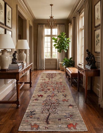 2' 8 x 8' 2 Hand Knotted Ariana Ziegler Runner Rug