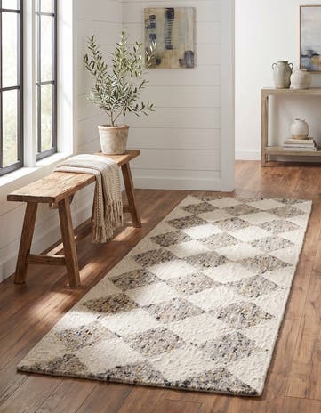 2' 9 x 8' 2 Hand Knotted Moroccan Wool Runner Rug