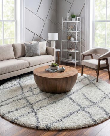  7' 10 x 7' 10 Soft Touch Shag Round Rug