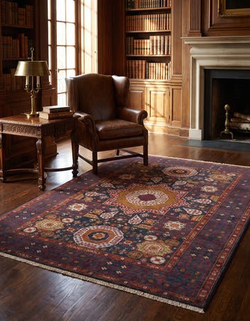 3' 11 x 5' 10 Hand Knotted Mamluk Ziegler Rug