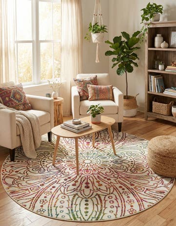 Ivory Tuscany Round Rug