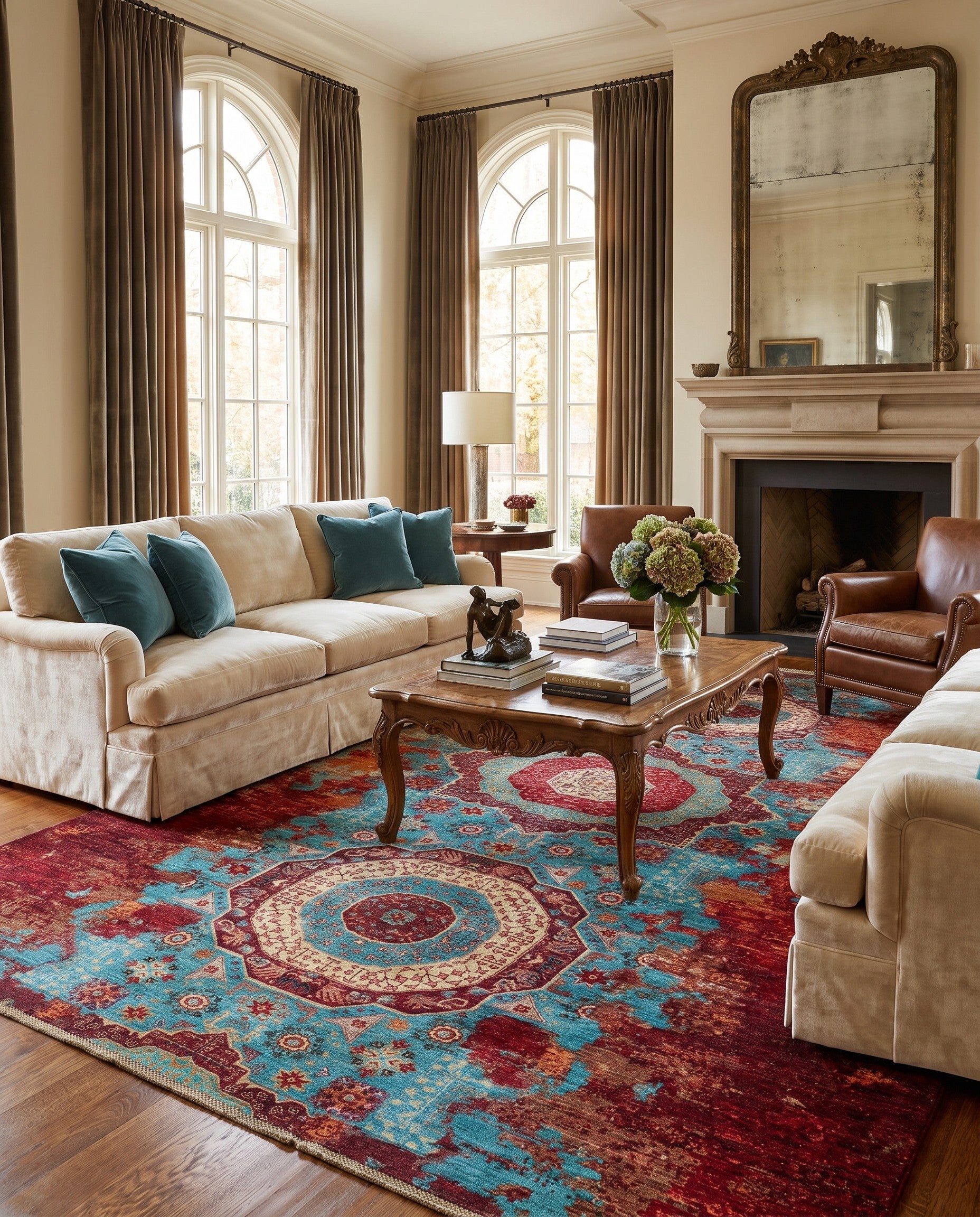 8' 11 x 11' 11 Hand Knotted Mamluk Ziegler Rug