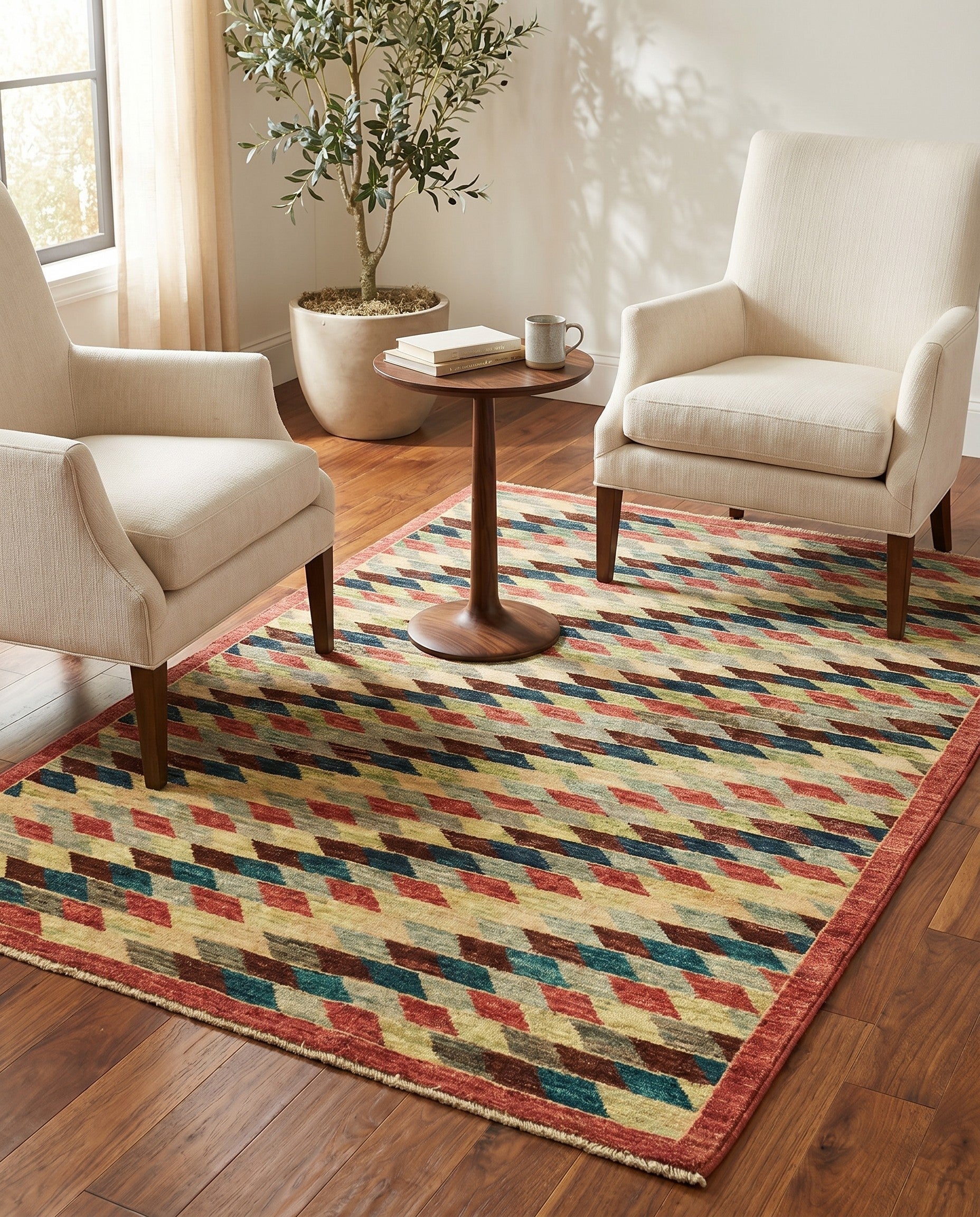4' 1 x 5' 9 Hand Knotted Darya Oriental Rug