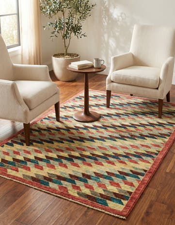 4' 1 x 5' 9 Hand Knotted Darya Oriental Rug