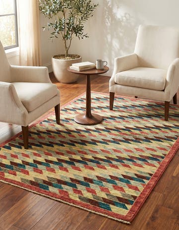 4' 1 x 5' 9 Hand Knotted Darya Oriental Rug