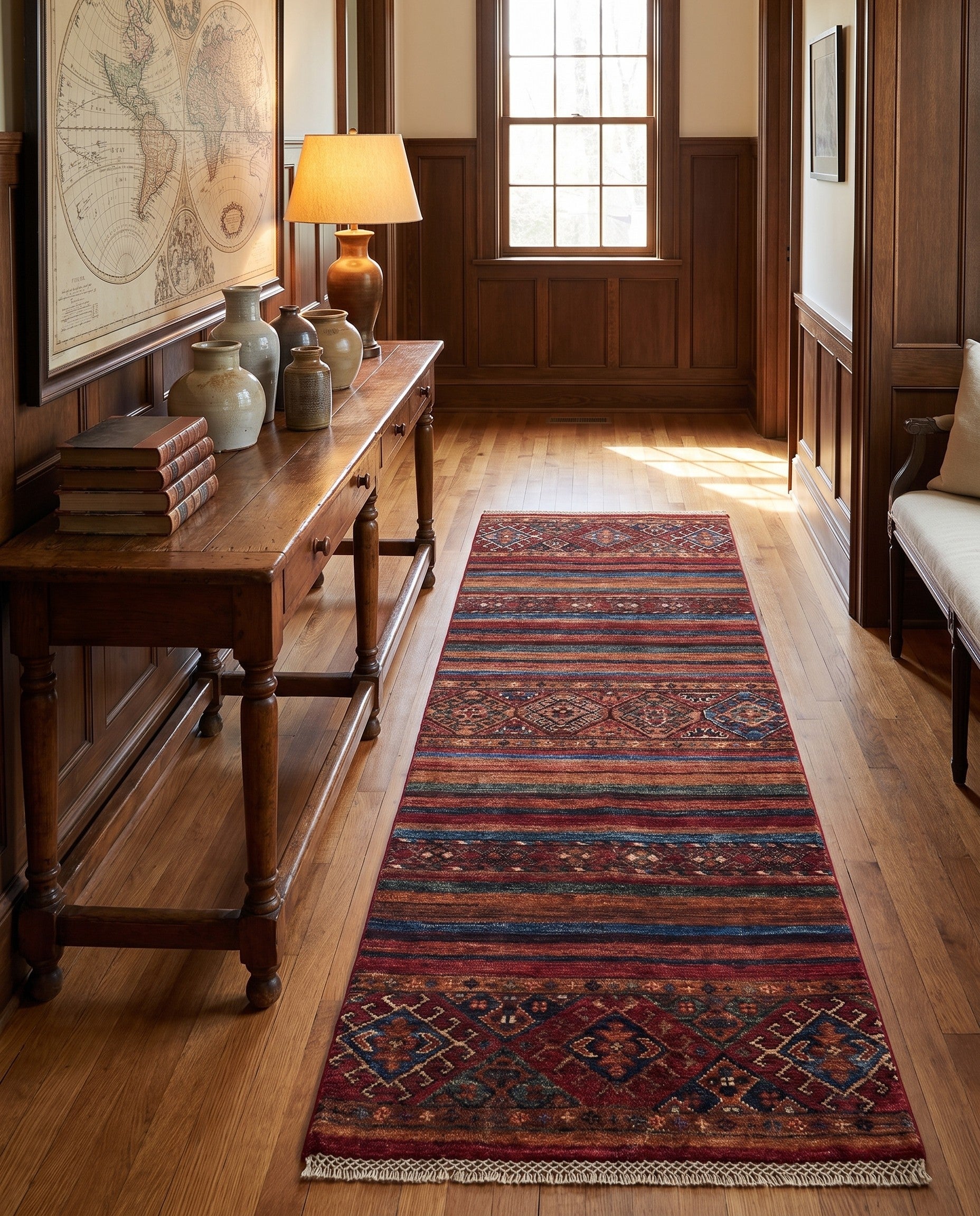 2' 1 x 6' Hand Knotted Kazak Runner Rug