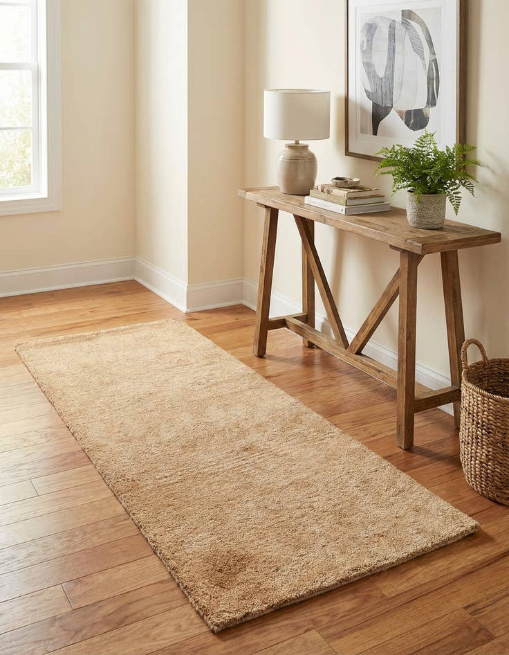 Detail image of 2' 4 x 4' 7 Hand Knotted Kashkuli Gabbeh Wool Runner Rug