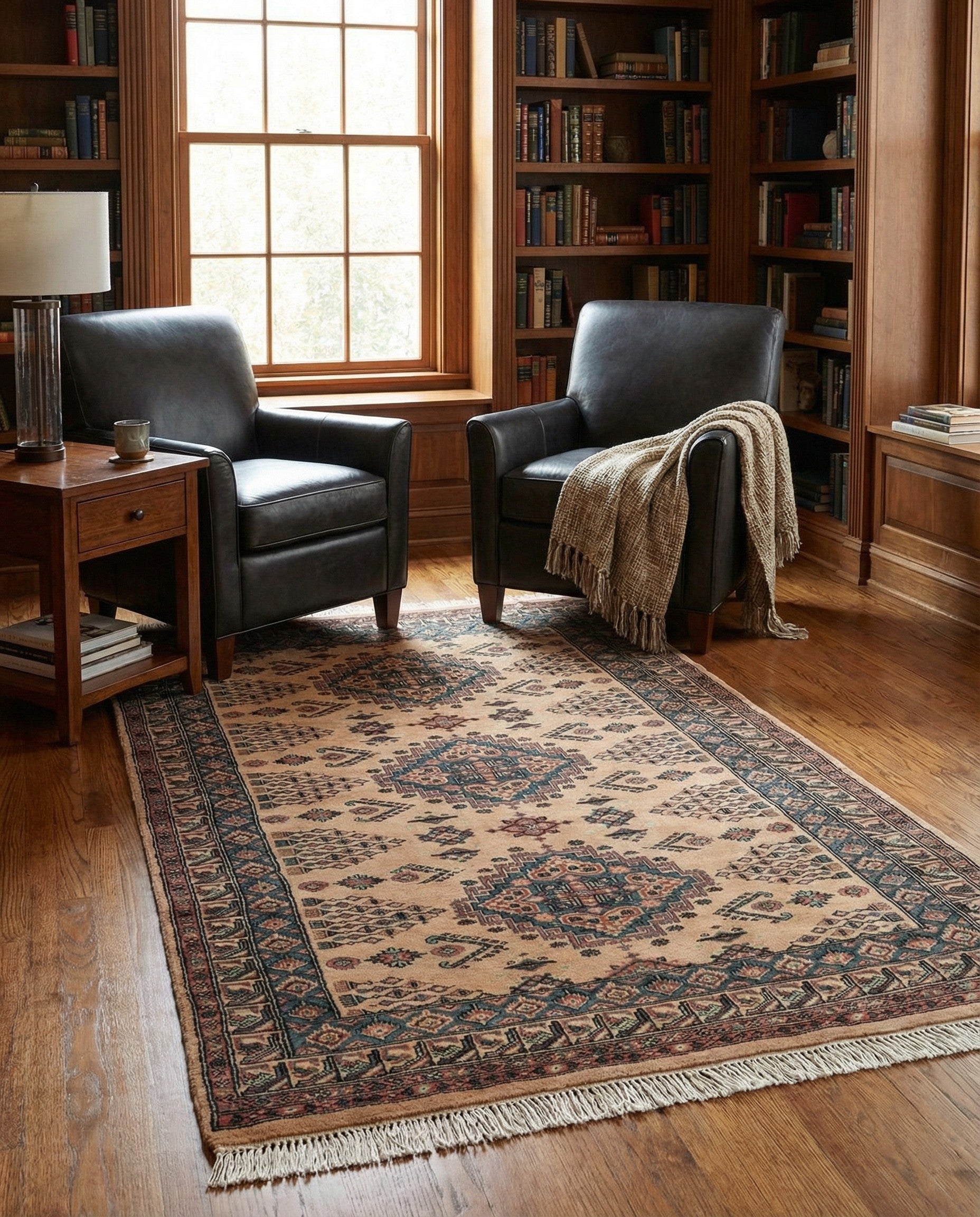 4' 3 x 6' 7 Hand Knotted Kazak Wool Rug