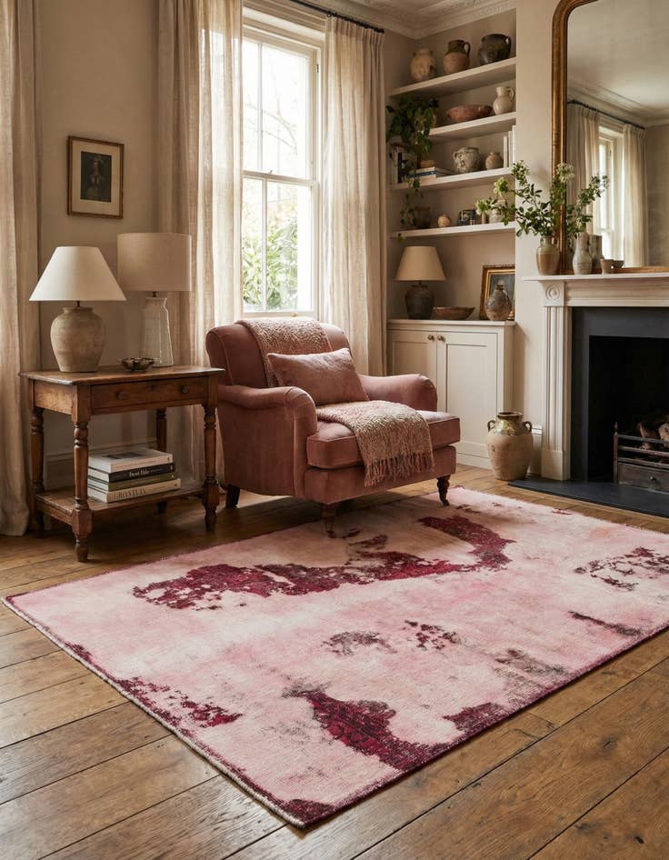 Detail image of 4' x 5' 10 Hand Knotted Ultra Vintage Persian Wool Rug