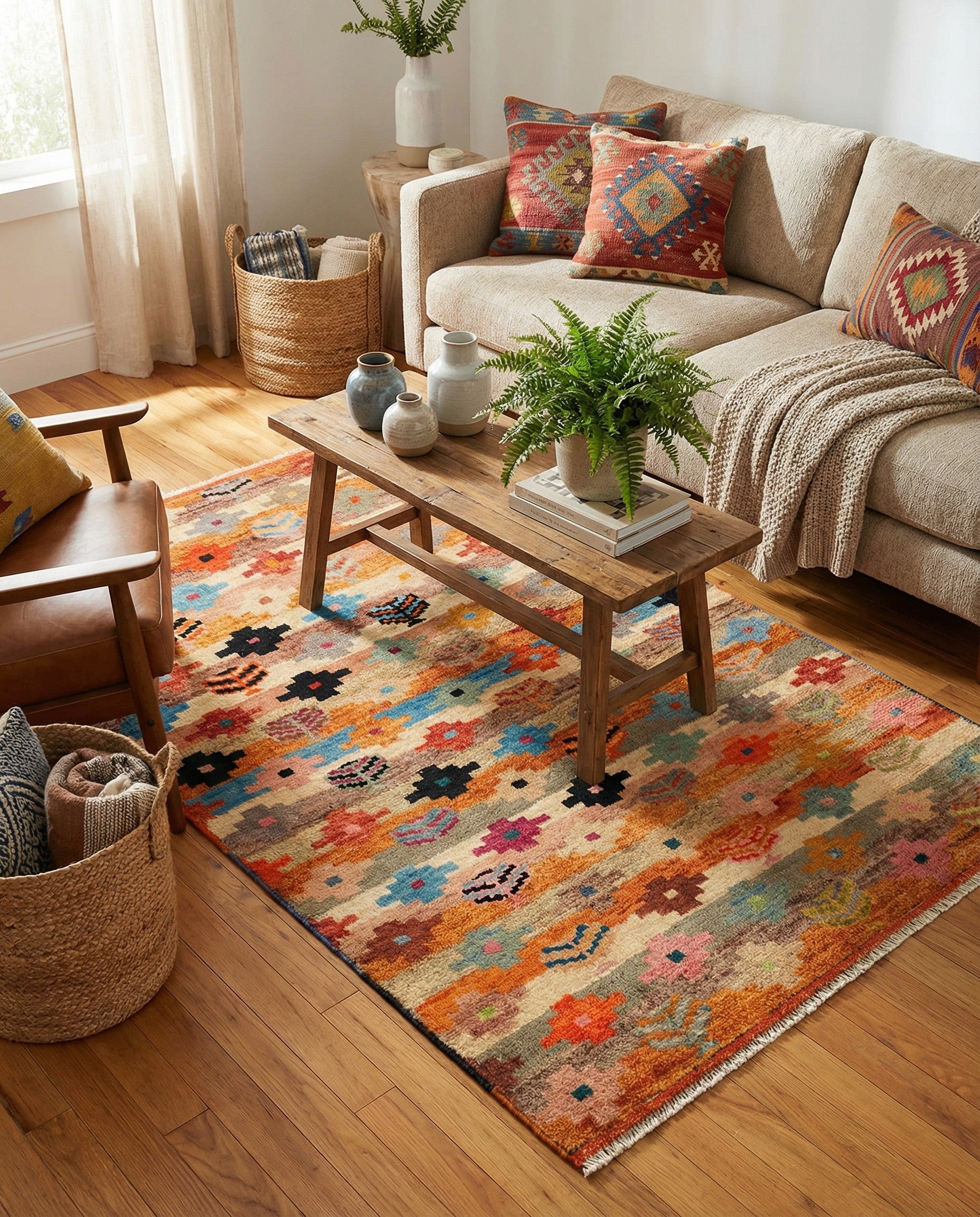 3' 2 x 4' 10 Hand Knotted Balouch Wool Rug