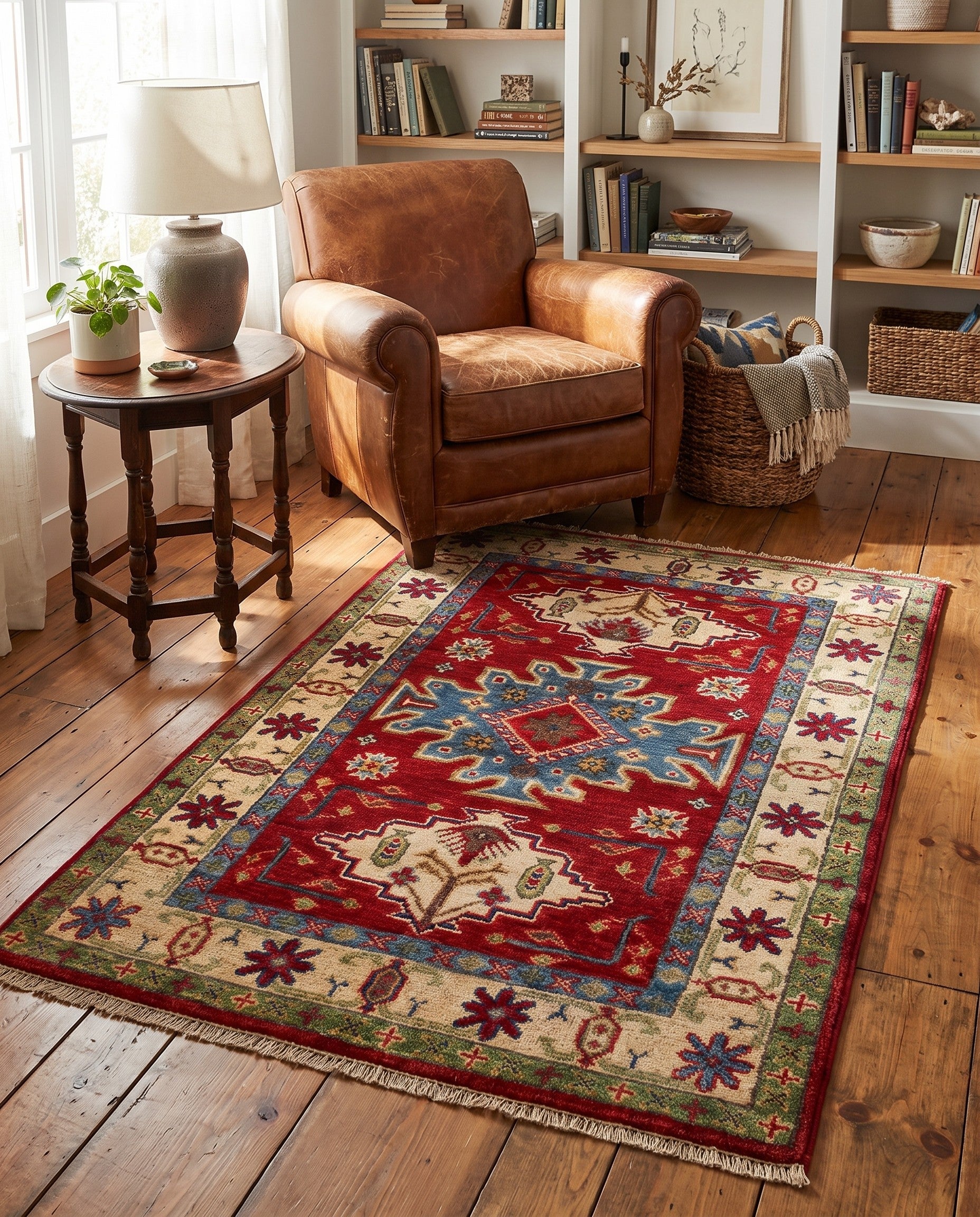2' 7 x 3' 11 Hand Knotted Kazak Rug