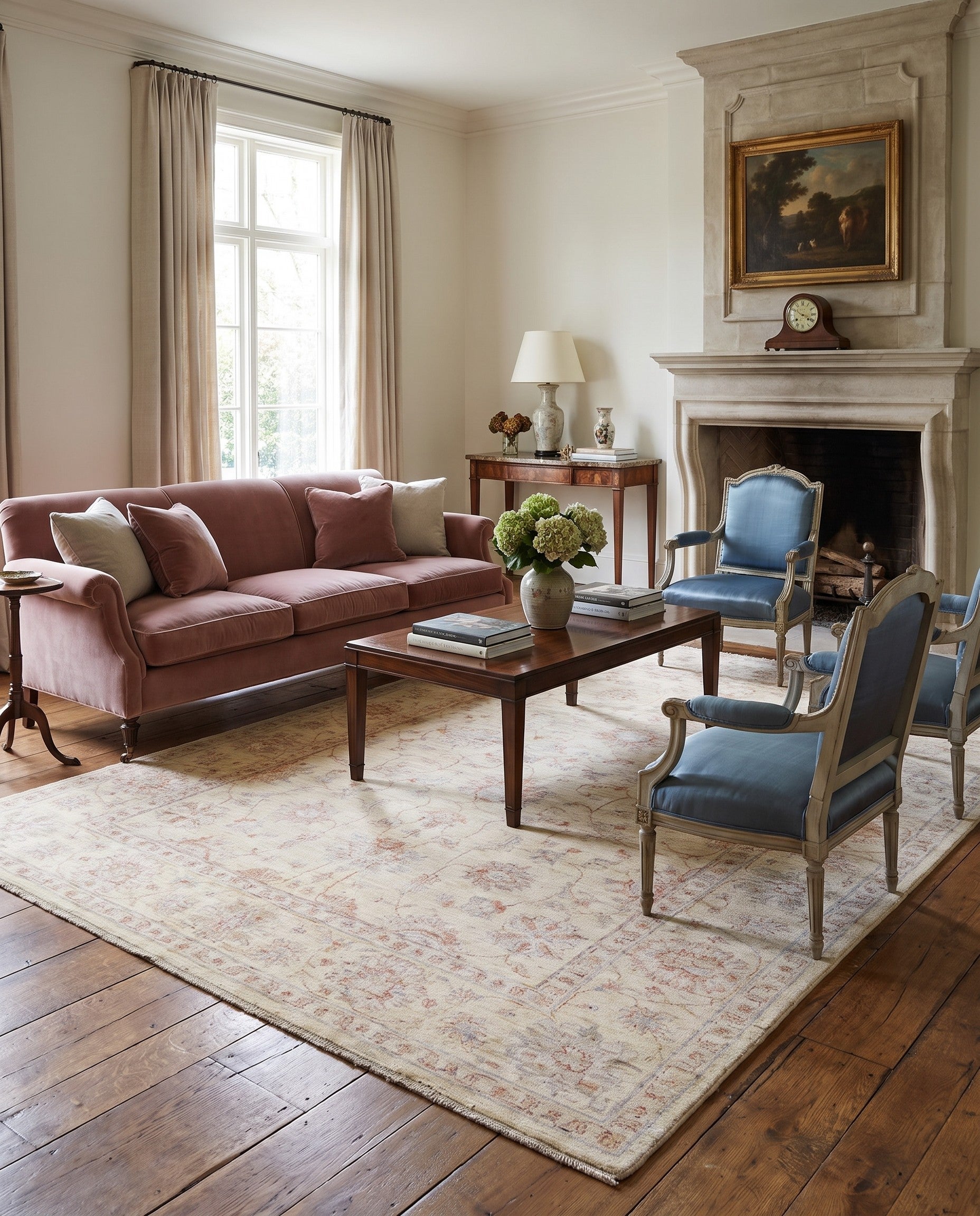 5' 9 x 8' 2 Hand Knotted Ziegler Rug