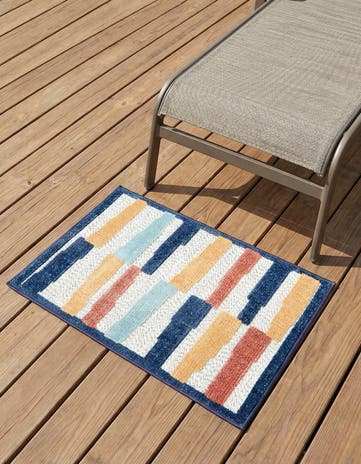 Ivory Easy-Clean Belize Indoor / Outdoor Rug