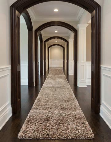 2' 7 x 19' 8 Solid Shag Runner Rug