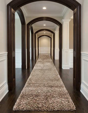 2' 7 x 19' 8 Solid Shag Runner Rug