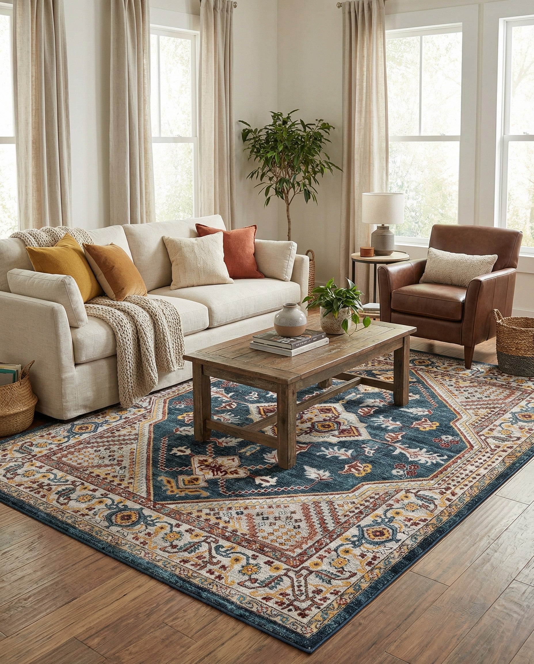 Primary image  7' 10 x 10' Kamala Washable Rug