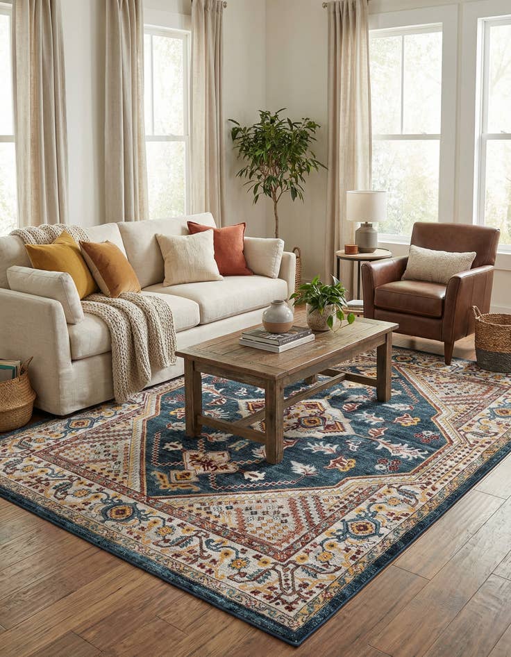 Detail image of  7' 10 x 10' Kamala Washable Rug