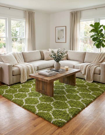 10' x 13' Lattice Shag Rug