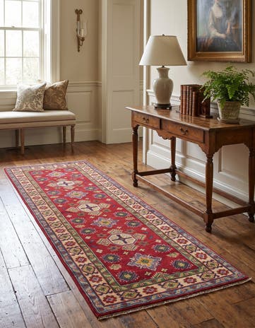 2' 9 x 8' 7 Hand Knotted Kazak Runner Rug