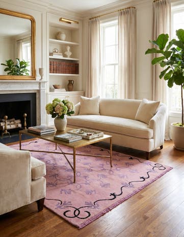 4' 6 x 6' 6 Hand Knotted Darya Wool Rug