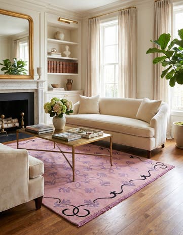 4' 6 x 6' 6 Hand Knotted Darya Wool Rug