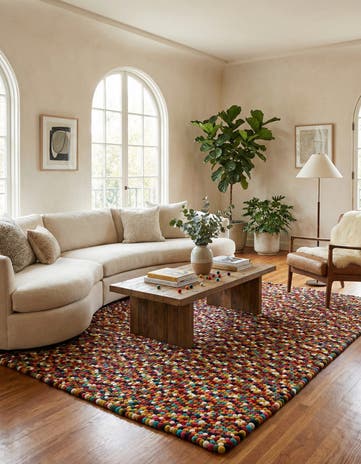 Felt Ball Wool Rug