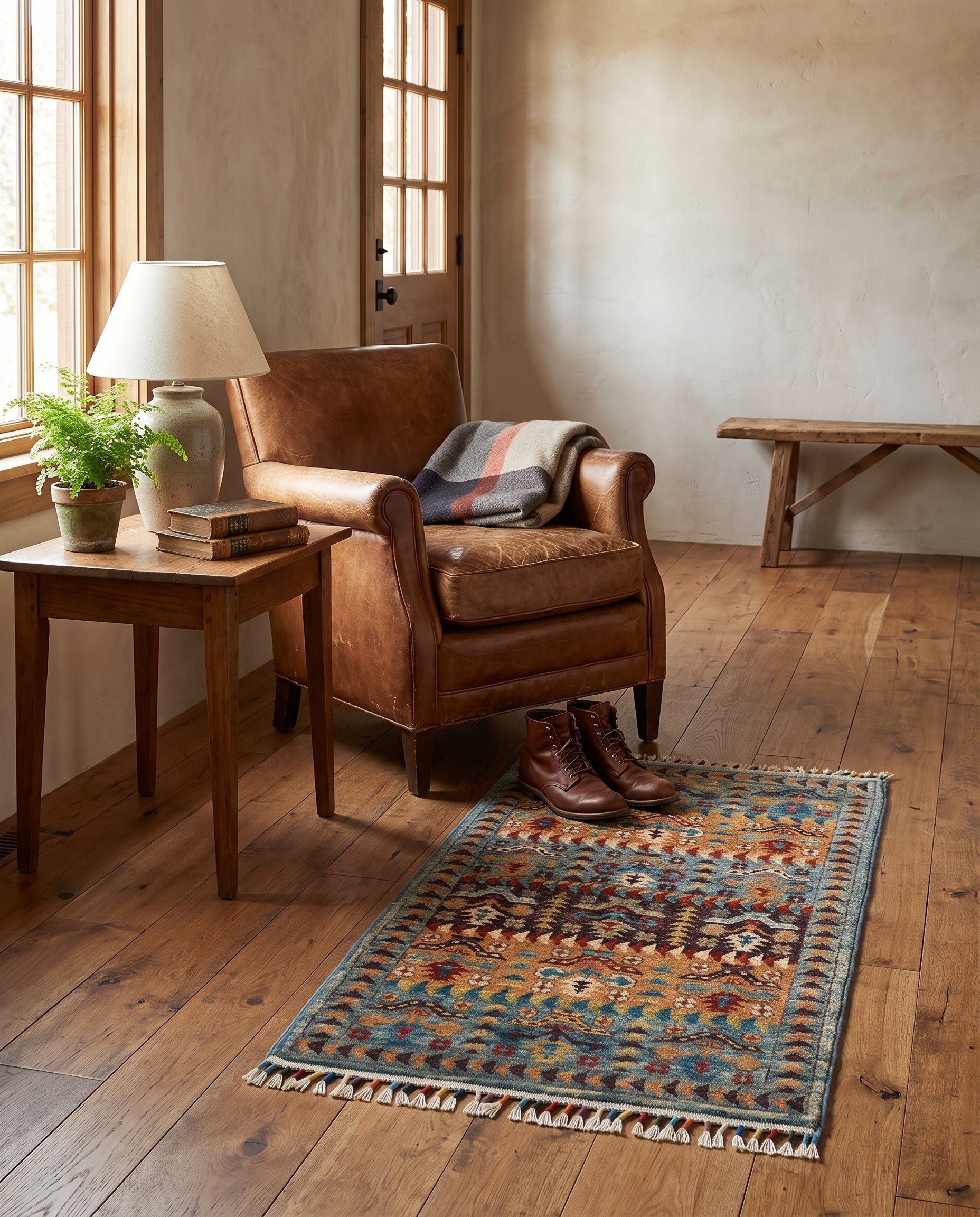 1' 8 x 3' 3 Hand Knotted Ariana Ziegler Rug