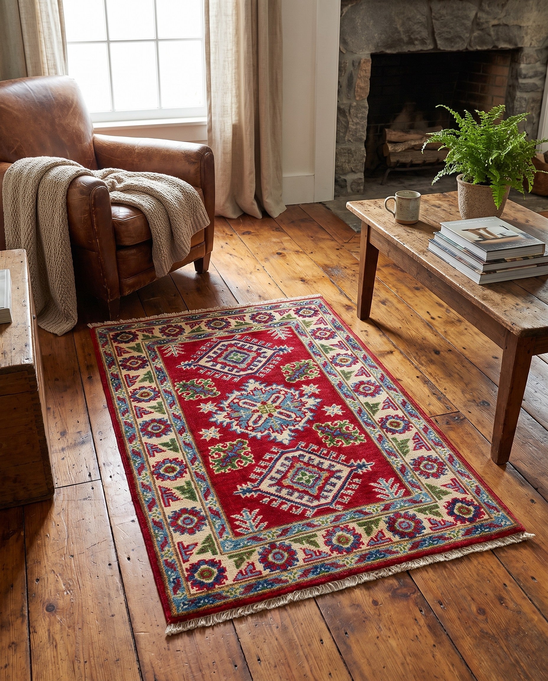 2' 1 x 3' 1 Hand Knotted Kazak Rug