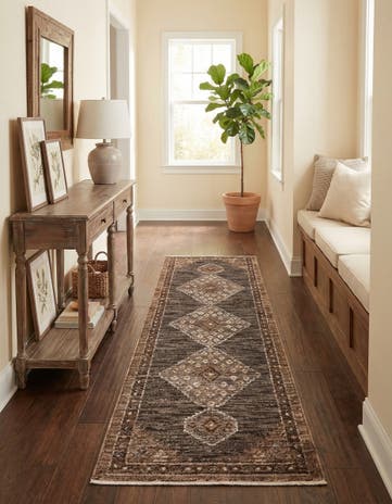 Gray Grand Tradition Runner Rug