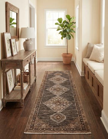 Gray Grand Tradition Runner Rug