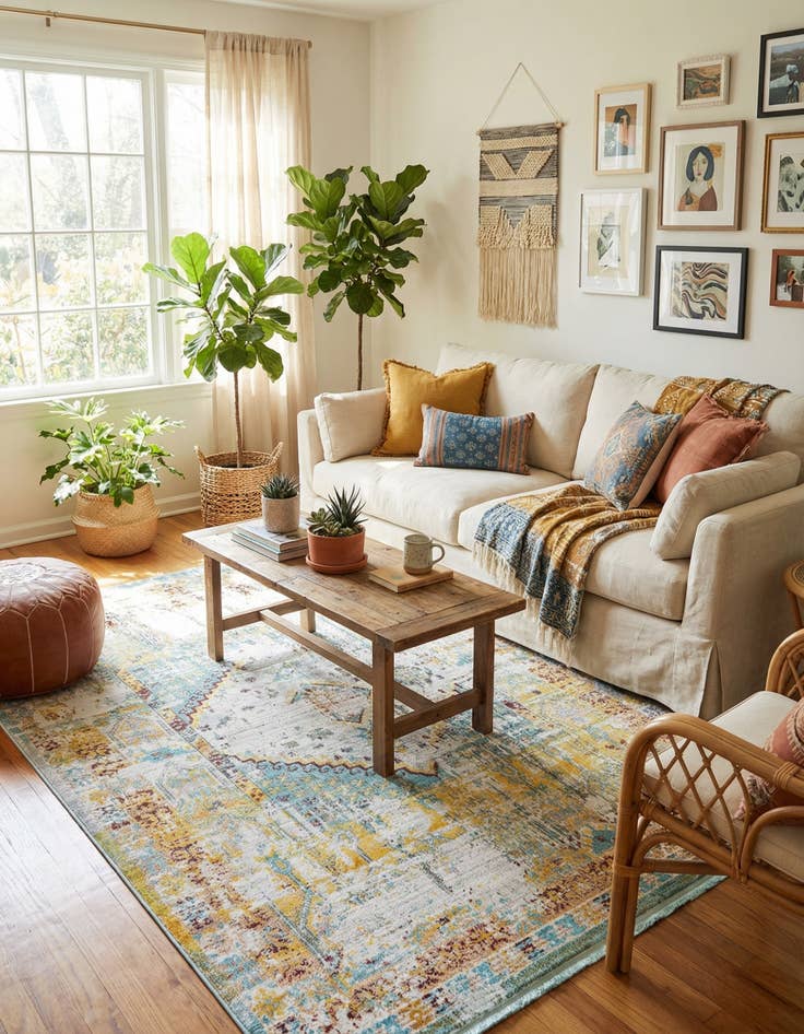 Detail image of 5' 5 x 8' Santiago Rug