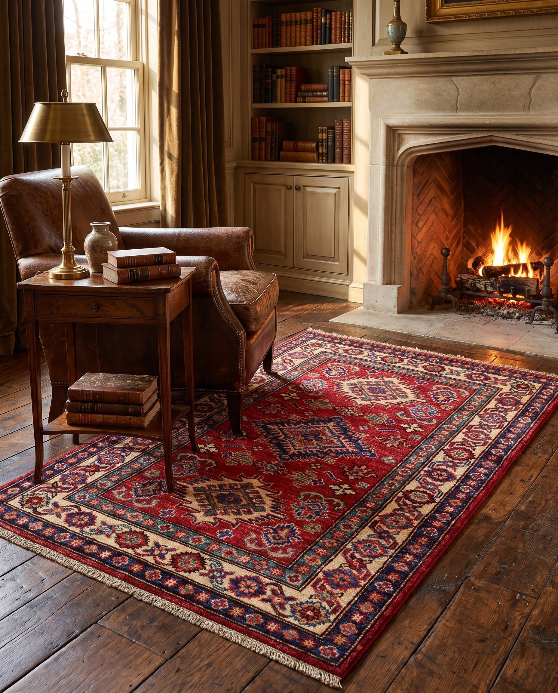 2' 9 x 4' 3 Hand Knotted Kazak Rug