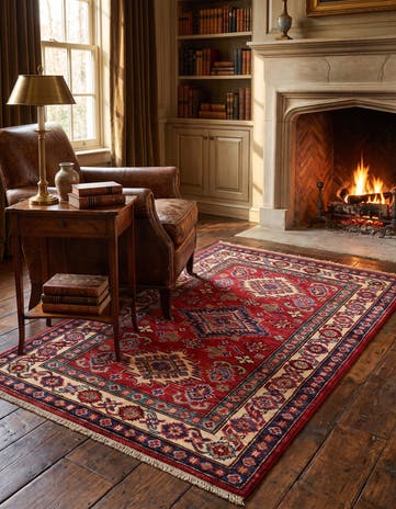 2' 9 x 4' 3 Hand Knotted Kazak Rug