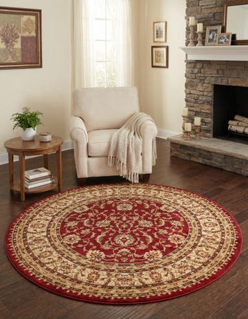 6' x 6' Classic Agra Round Rug