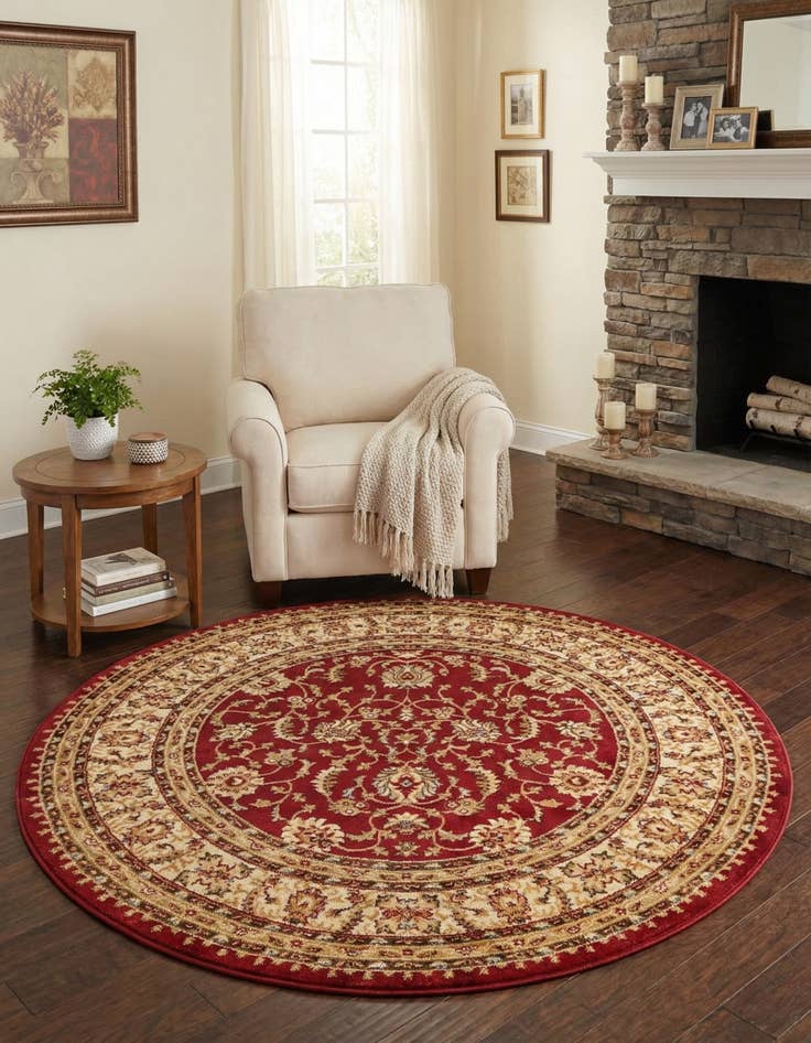 Detail image of 6' x 6' Classic Agra Round Rug