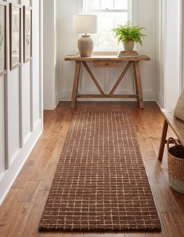 Chestnut Brown Heritage Line Wool Runner Rug