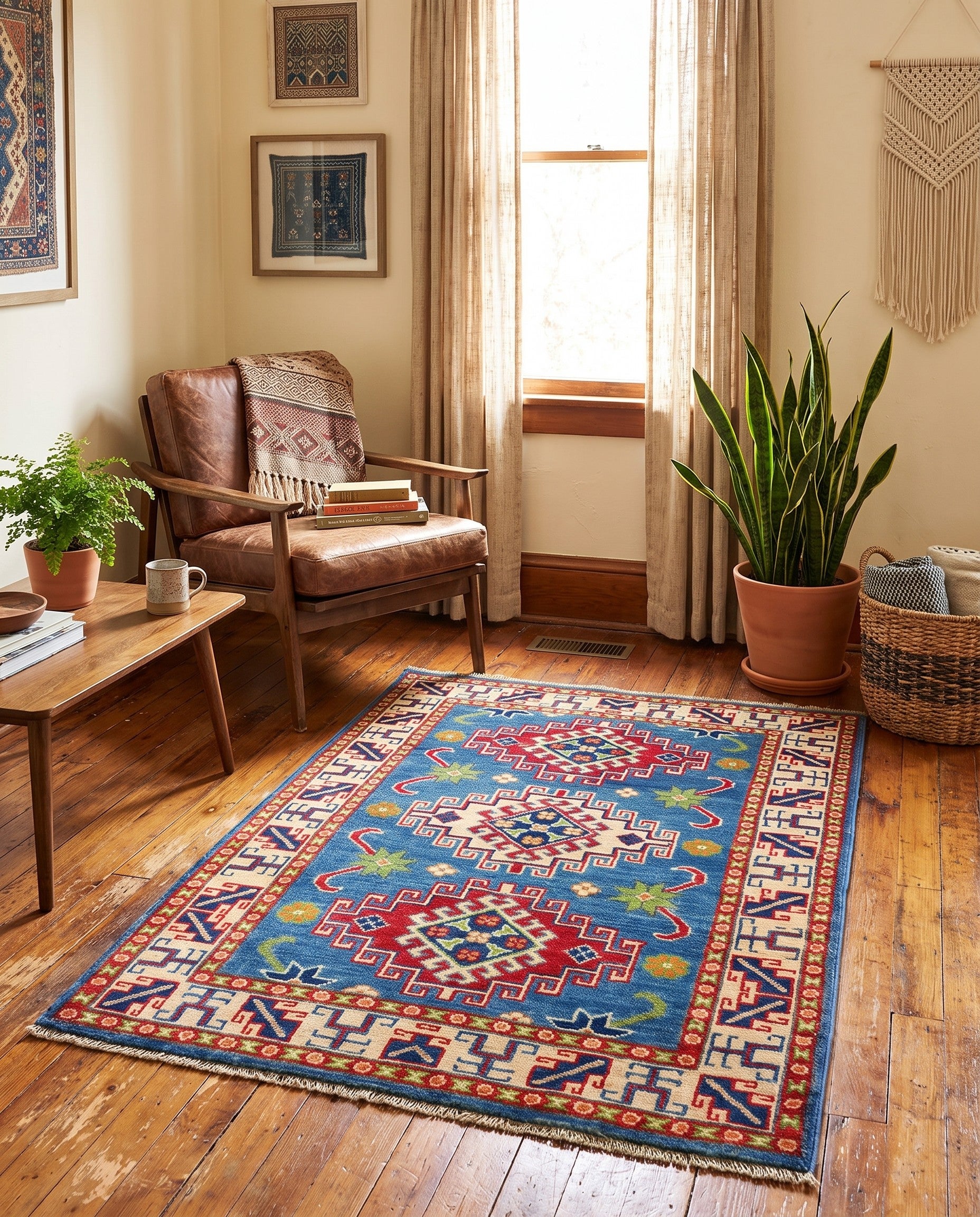 2' 9 x 3' 11 Hand Knotted Kazak Rug
