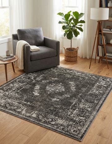 Charcoal Aarhus Square Rug