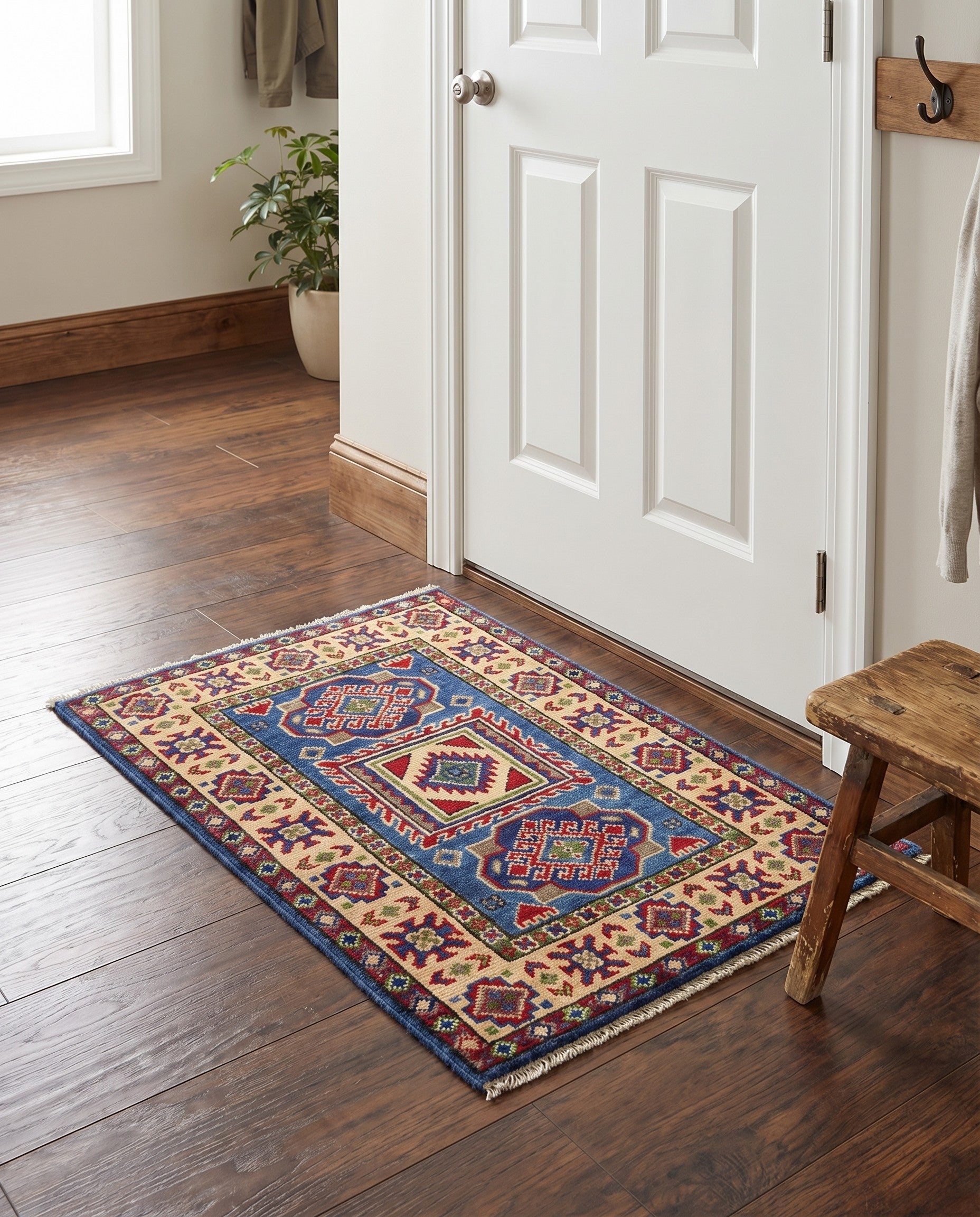 2' x 3' Hand Knotted Kazak Rug