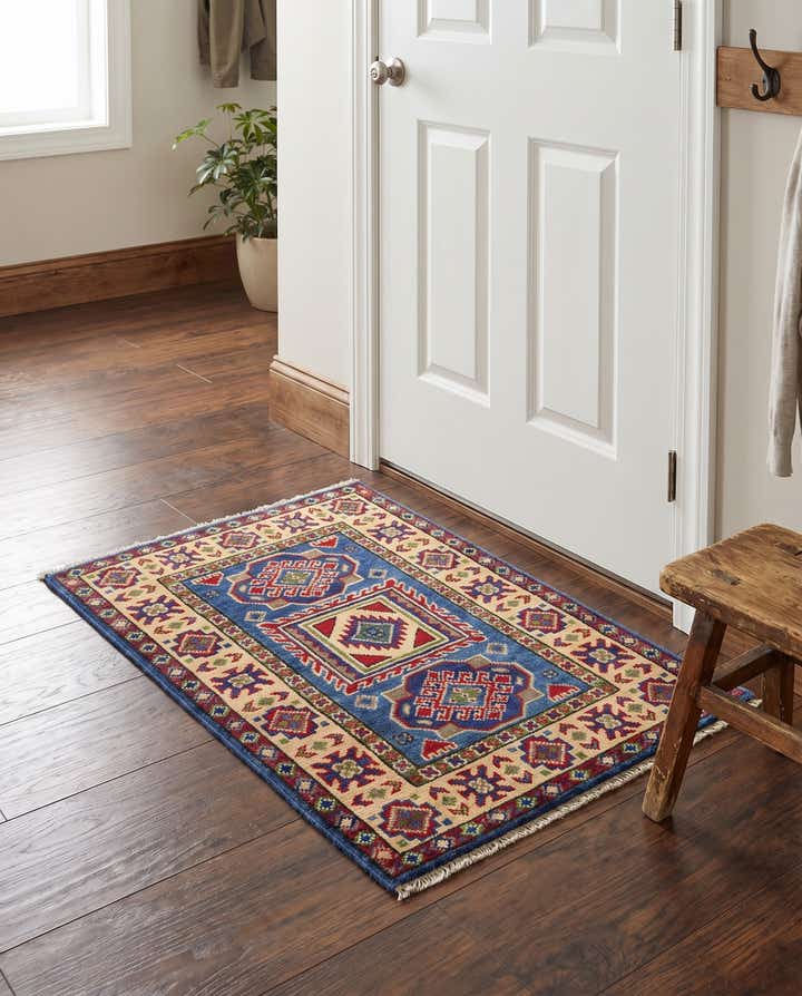 2' x 3' Hand Knotted Kazak Rug