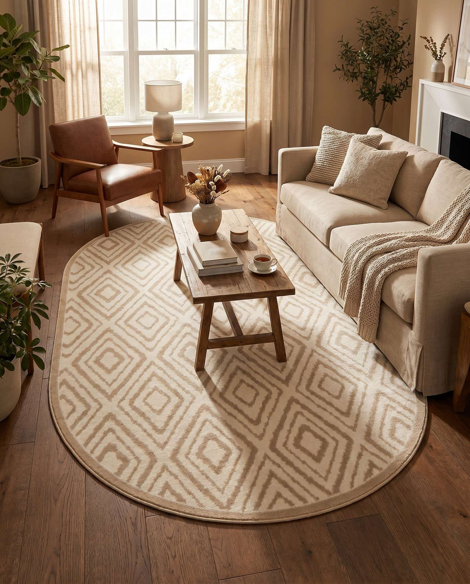 5' 3 x 8' Hermitage Oval Rug