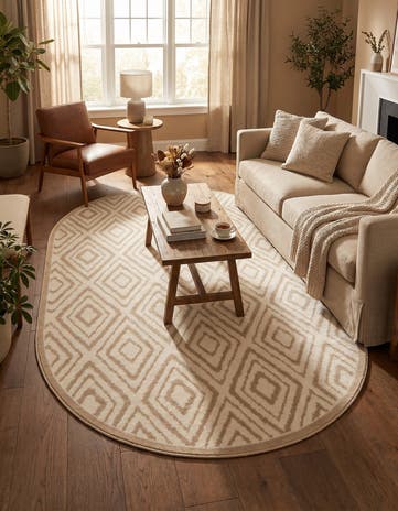5' 3 x 8' Hermitage Oval Rug