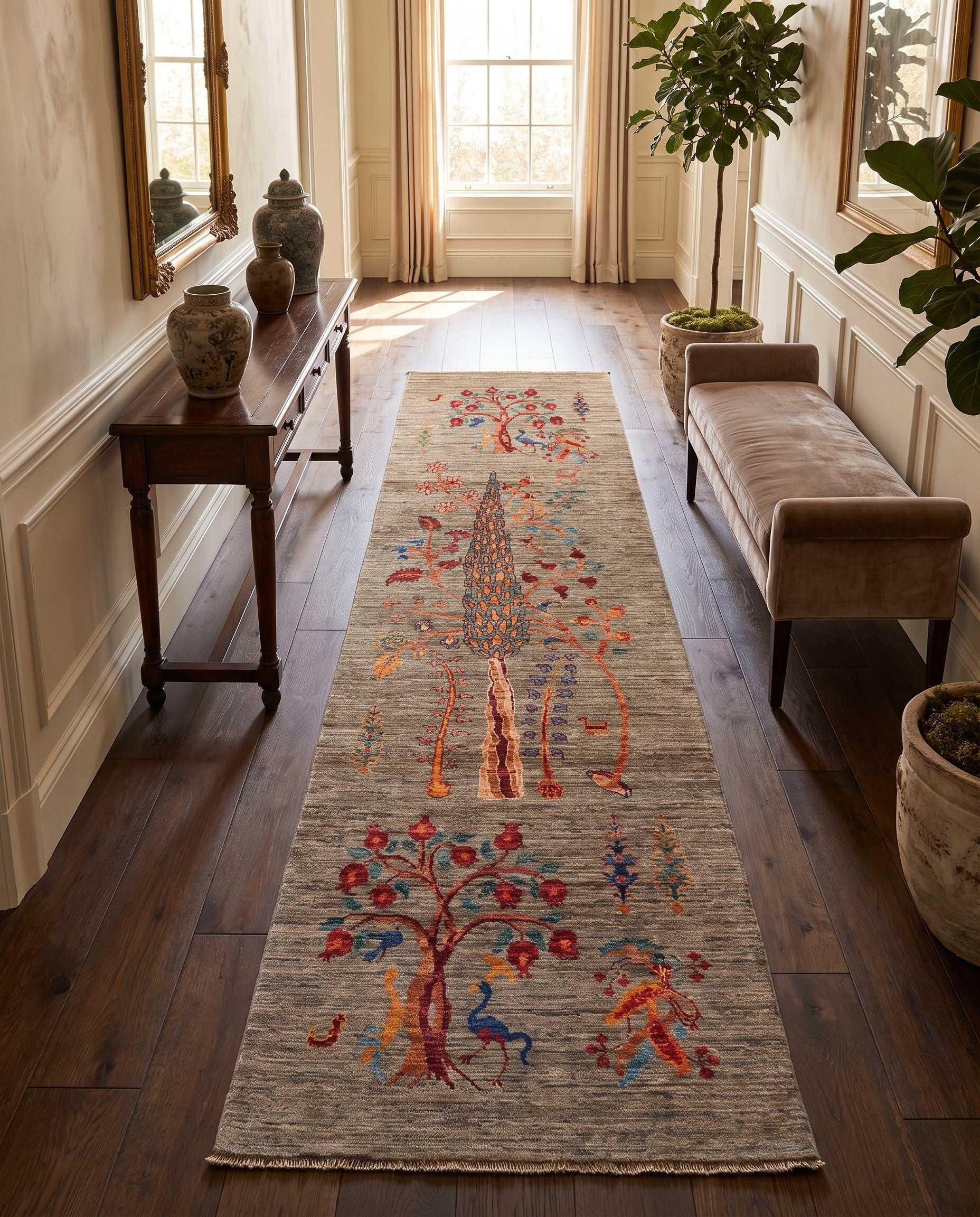 2' 7 x 9' 4 Hand Knotted Ariana Ziegler Runner Rug