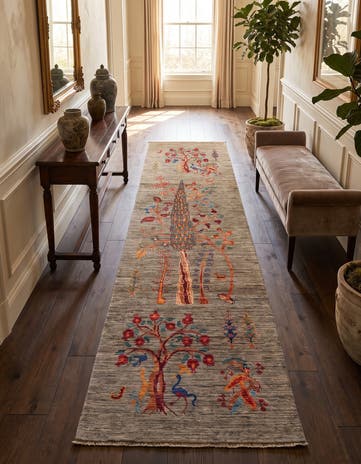 2' 7 x 9' 4 Hand Knotted Ariana Ziegler Runner Rug