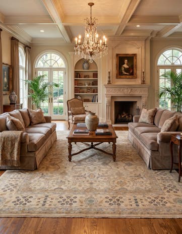 9' 10 x 14' Hand Knotted Ziegler Rug