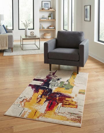 Beige Washable Hyacinth Rug